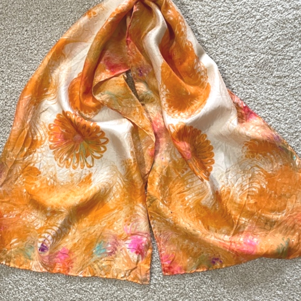 Burmel Original Vintage Signed Scarf 100% Silk Japan